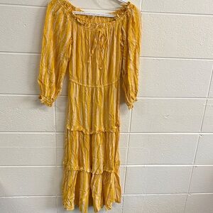LC Lauren Conrad Yellow Long Sleeve Dress